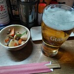 味の蔵どんつく - ノンアルコールビールとお通し