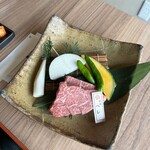 焼肉 しゃぶしゃぶ 石田屋。 - 特選ヘレランチ(3900円+税)。柔らかい