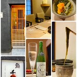 鮨 千陽 - 食前酒からの前菜です♪  もずくリフト！！やってしまった…お許しを…笑