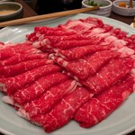 涮涮鍋禪 川崎店 - 涮涮鍋的肉♪