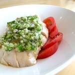 中華ダイニング SCENT - 蒸し鶏のオクラ葱ソース