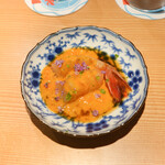 東麻布 天本 - ぼたんえび紹興酒うに漬け 