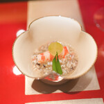 野嵯和 - えびのそぼろ、インゲン、車海老、冬瓜