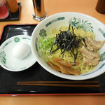 Hidakaya - ...「汁なしラーメン（油そば）（540円）+麺大盛（0円/モリモリサービス券）」、ラーメンで汗をかきたくない時に。。