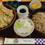 くりばやし - ランチのそば天丼