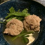 極彩 椿 - 豚肉団子と芹の酔っぱらい鍋