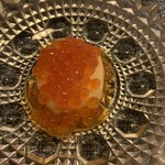 極彩 椿 - ホタテとイクラの紹興酒漬け