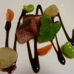 小料理屋ぎらばり - 常陸牛のロースト（バルサミコソース）