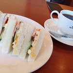 珈琲館 - ミックスサンドモーニングとブレンド