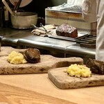 やまぐち - 蝦夷鮑のステーキと玉蜀黍のリゾット