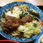 市場の食堂 - ニラレバ炒め