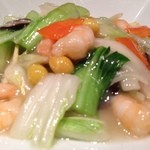 中国料理 四川飯店 - 海老かたヤキソバ(普通麺)