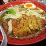 万世麺店 - 野菜排骨麺　￥890　＋　味玉￥100