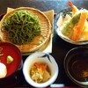 一力庵 - 料理写真:天ざる　(茶そば)