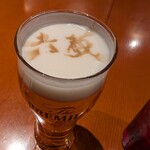 六蔵 - ビール(店名付き、2杯目からは普通の生ビールになります)
