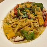 Trattoria DUE - タコとカラスミと万願寺唐辛子のペペロンチーノ