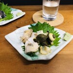 喫酒 フグさん - ツブ貝刺身 コリコリで安定の美味しさ。