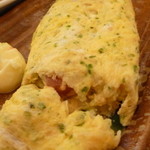 2014, Mar　オムレツ　トマト等具沢山でチーズの風味