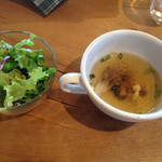 Kuni's Country kitchen - セットのサラダ＆スープ