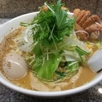 太鼓判亭 - 限定 毛がに味噌ラーメン 煮卵