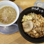 麺房 十兵衛 - 料理写真:【限定】セアブラニンニクつけ麺（SNM）　980円