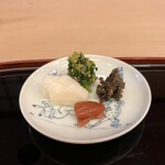 山玄茶 - 香の物。京都らしい「刻みみぶな」。「すぐき」も絶品。