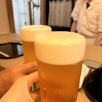 山玄茶 - 普段は瓶ビールですが暑くなると、やっぱり生ですよね！この泡がたまらん！(*´﹃｀*)