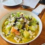 CLISP - 大皿前菜①2種のメロン、キュウリ、水ナス