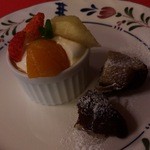 森小休 - 2014年3月
      コース料理のデザート