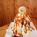 カフェ・ド・リオン パレット - 【2024.07】焦がしカラメルプリンのかき氷(税込2068円)