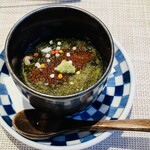 川反 日なた - ぎばさあんかけ.とびっこ.長芋の茶碗蒸し