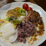 キッチン ブルー グローブ - 最後のワンプレート