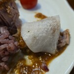 キッチン ブルー グローブ - ポシェへお新香を巻いてみた