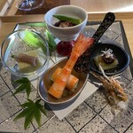 天ノ寂 - 前菜・車海老西京漬など