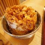 亀蔵 - ごはんが見えないかき揚げ丼+680円