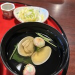 炭焼うな富士 - 蛤のお吸い物
