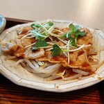 菜滋味 - お昼ごはん（豚肉のしょうが焼きとシャキシャキもやし）