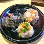 ヤキトリボーイシュウマイガール - イカ墨ブラック焼売　ウニ焼売　海老焼売