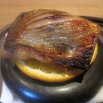 祇園 又吉 - 【焼き物】ウオゼの味噌漬けとオレンジの石焼き