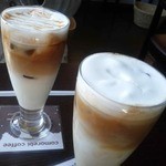 こもれび - アイスキャラメルカプチーノとアイスアーモンドカプチーノ