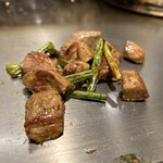 お好み焼きと鉄板焼きの店 なかまた - 石見ポークサガリ（630円）2024.5