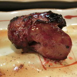 やきとりおんどり - とりレバーの中身は、ちょっとレア・・・絶品