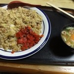 福栄食堂 - ヤキメシ570円&玉吸い100円