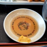 食事処点心 - 穴子天にはタレとカラシがついてました