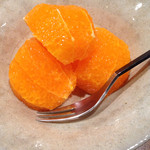 日本料理 とくを - デザートのみかん 2014.02