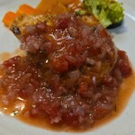 キッチン ブルー グローブ - 正面から、めかじきは小ぶり？