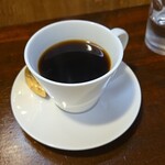 キッチン ブルー グローブ - ホットコーヒーのアップ