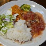 キッチン ブルー グローブ - 再びワンプレート