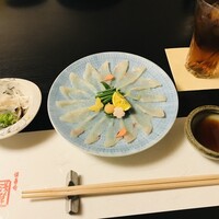 法善寺 浅草 - フグ皮湯引きと、てっさ 法善寺 浅草 - フグ皮湯引きと、てっさ