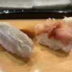 寿し処恵 - エンガワと何貝かな？貝はほぼ食べないから知らない.笑